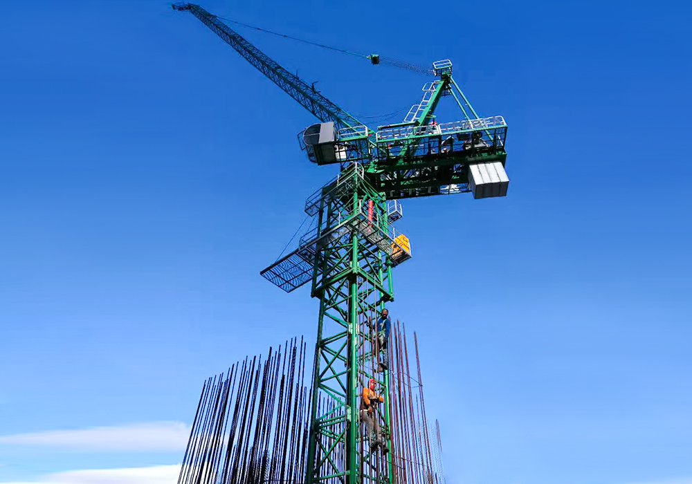 Qtd80 luffing-jib tower crane 6t jib haba 40m